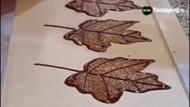 Hojas de chocolate paso a paso