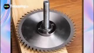 Tozapping.tv Cómo Construir una Sierra Circular de Mesa Ajustable Usando un Taladro Guía Paso a Paso
